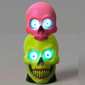 New exclusive 14' Light Sound blow mold Stacked Skulls Halloween Decorative Prop